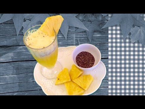 AGUA FRESCA DE PIÑA CON CHIA