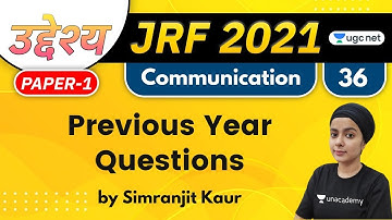 10:00 AM - JRF 2021 | Communication by Simranjit Kaur | Previous Year Questions
