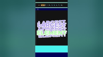 jAVA aRRAY: Find largest #shorts #java #trending #programming #coding