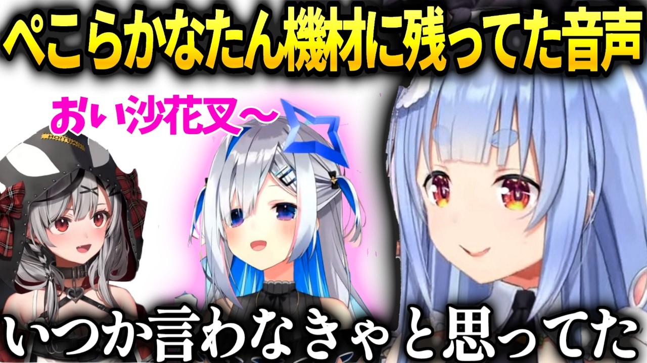 ぺこらかなたんが意図的か偶然か残してあった音声記録について【兎田ぺこら/ホロライブ切り抜き】