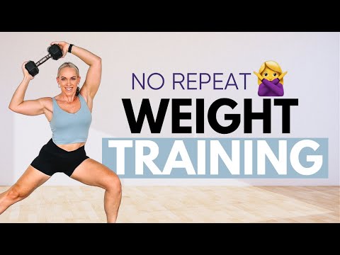 30 Minute Full Body NO REPEAT Weight Training Workout