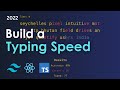 Build a typing speed app with react typescript tailwindcss  framer motion