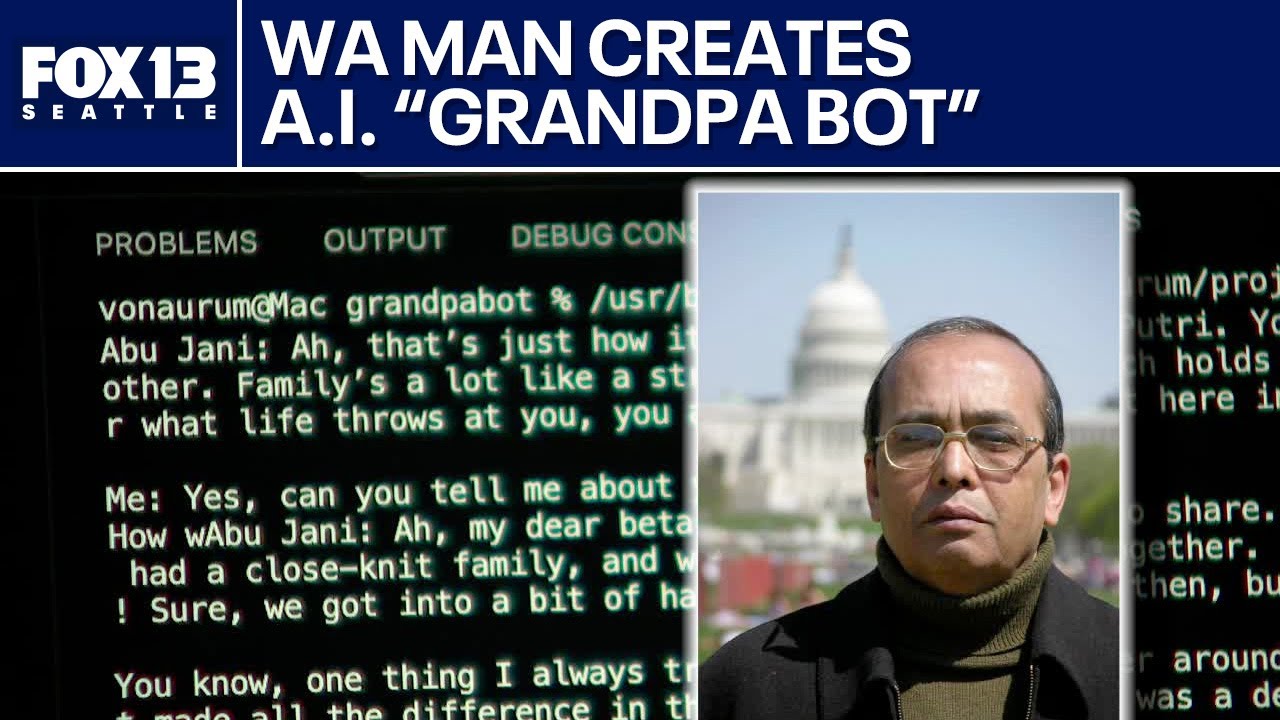 Washington man builds “Grandpa Bot” to help his kids connect with