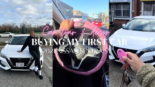 vlog: I BOUGHT MY FIRST CAR | 2021 Nissan Sentra SV 🩷+ car tour