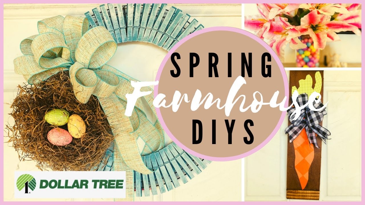 DOLLAR TREE SPRING FARMHOUSE DIYS I BUDGET FRIENDLY SPRING DIYS I ...