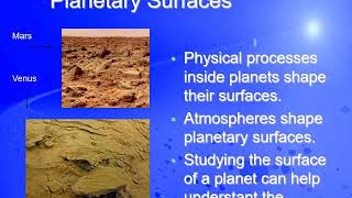 PHYS 1404 Planet Surfaces and Compositions