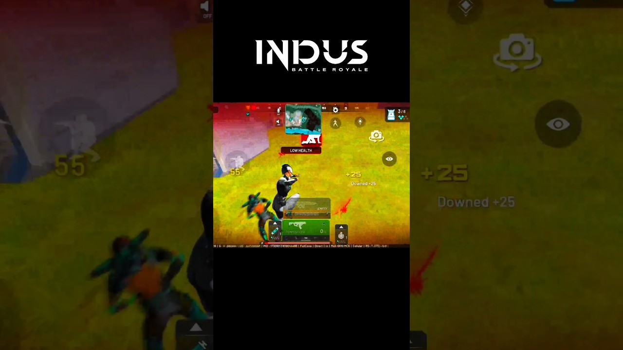 Fastest 1V4 clutch 😯 in Indus Battle Royale mobile 