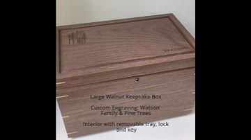 Custom Walnut Keepsake Box with Engraving | Full Product View #shorts