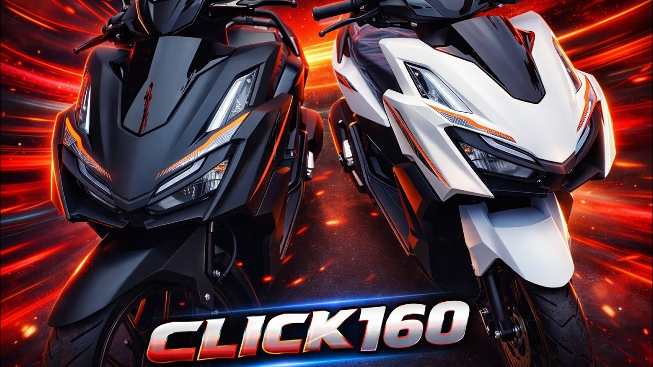 2026 New Honda Click 160 in Matted Pearl White and Gunpowder Black #Click160 #HondaClick160 #click 