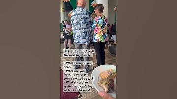 3 Questions to Ask at Networking Events #consulting #projectmanagement #networking #smallbusiness
