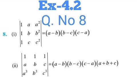 12th Ncert Maths exercise 4.2 Q. No 8 Determinant by Nishant Tyagi