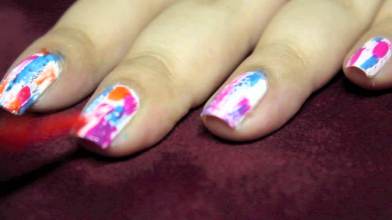 EASY DISTRESSED NAIL ART