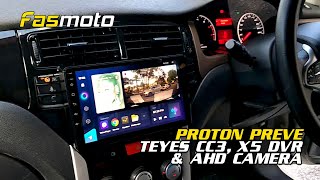 Proton Preve Teyes CC3, X5 DVR & AHD Reverse Camera Install | Buka Radio Preve