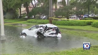 Man's crime spree includes woman's death, child injured, crashes