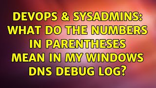 DevOps & SysAdmins: What Do the Numbers In Parentheses Mean In My Windows DNS Debug Log?