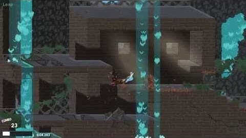 Dustforce custom map - Waterfall ruins