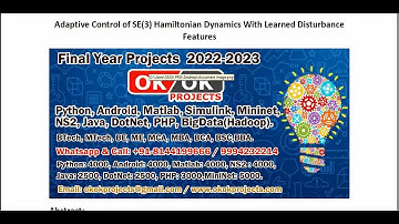Adaptive Control of SE3 Hamiltonian Dynamics With Learned Disturbance Features