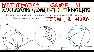 Mathematics Grade 11 Euclidean Geometry Tangents Exercise 5 @mathszoneafricanmotives  @mathwithlightone