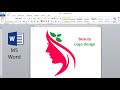 Beauty logo design in microsoft word