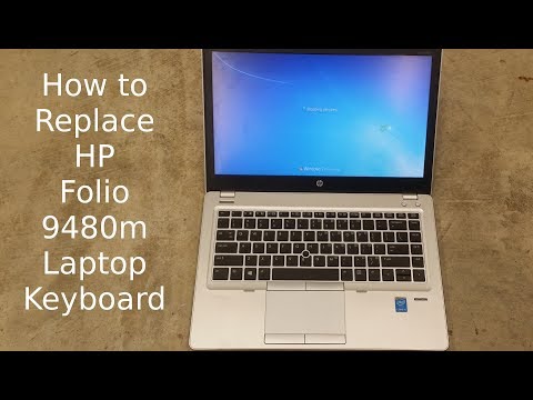 How To Replace A Keyboard On An HP Folio 9480m Laptop Computer