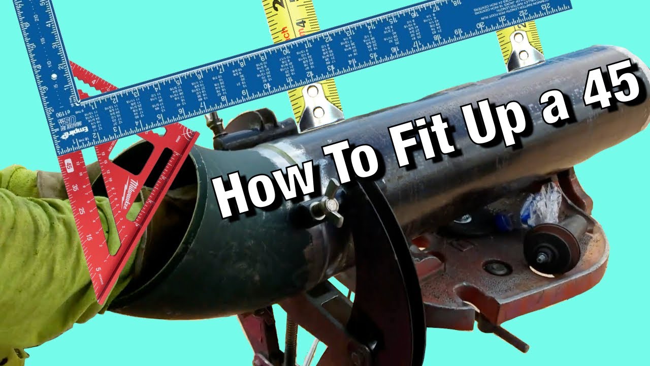 Ho To Fit Up 45 Degree Elbow To Pipe?