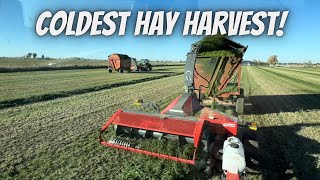 Coldest Harvest Ever || 5th Crop Hay Harvest