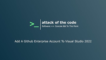 How To Add Github Enterprise Account To Visual Studio 2022