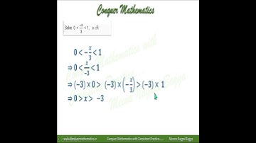 Solution of the double Inequality -x/3 is greater than 0 and less than 1 in R - Class 11 Mathematics