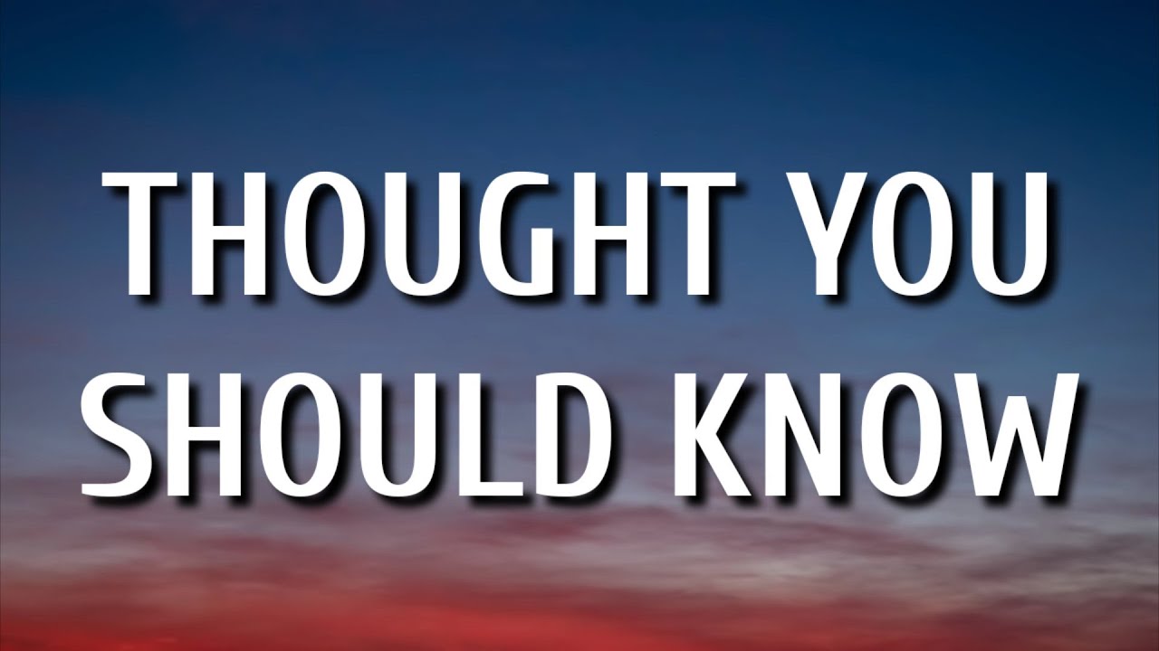 Morgan Wallen - Thought You Should Know (Lyrics)