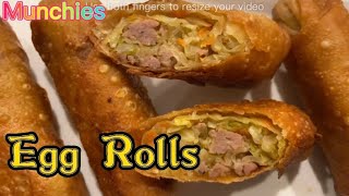 Egg rolls (春卷),super crispy and tasty ,step-by-step,simple and easy