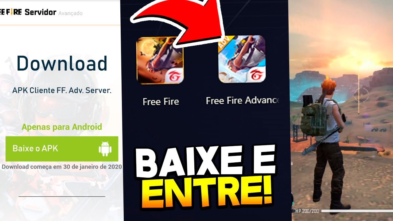 Free Fire: Servidor Avançado de janeiro; como baixar APK e se inscrever, free  fire