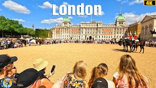 London, an Amazing Summer Day 4K🇬🇧✨ | Exploring the City, Horse Guards Parade in London