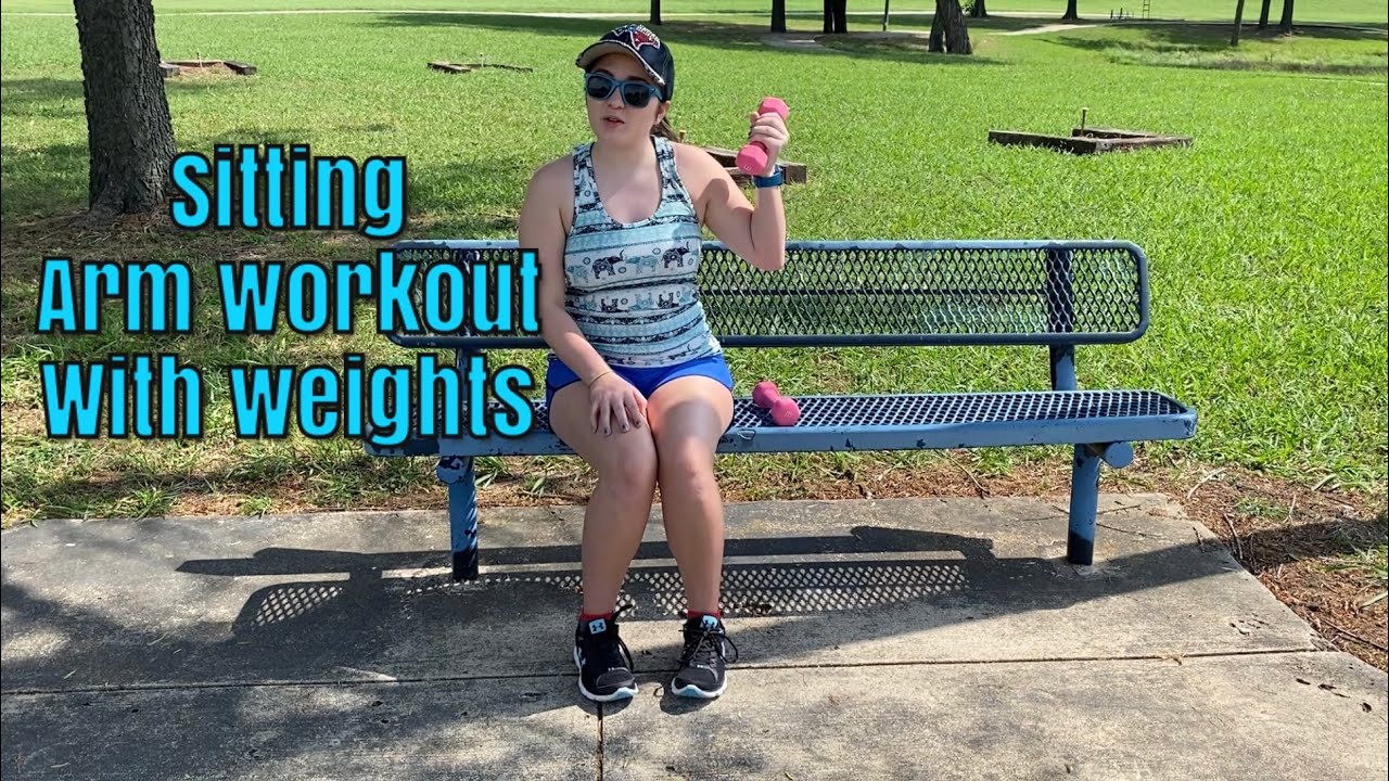 Sitting Arm Workout with Dumbbells YouTube