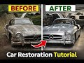Man Builds Custom MERCEDES GULLWING Using Old Car Parts | From Rusted Classic to Showroom Shine