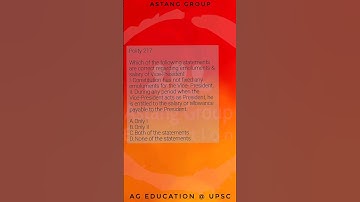 MCQ 217  Emolument & Salary of Vice President Lakshmikant Polity UPSC CSE Prelims Astang Group
