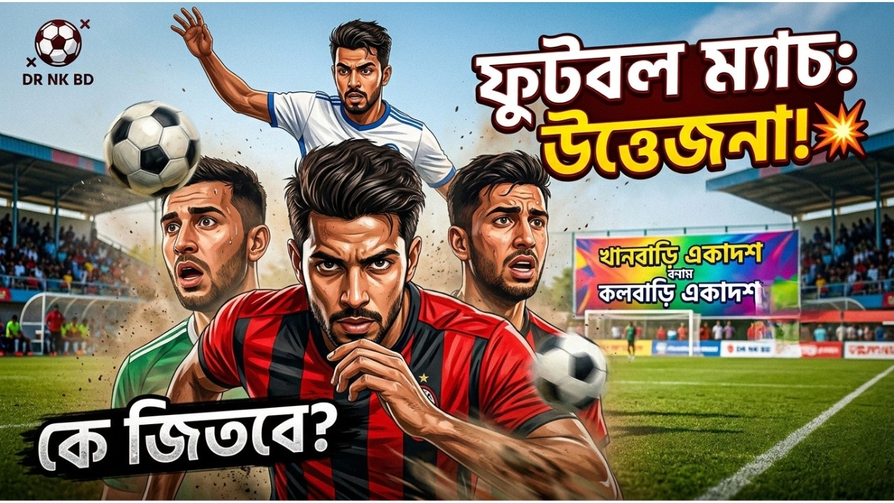 ⁣গ্রামের সেরা ফুটবল টুর্নামেন্ট | Khanbari XI vs Kolbari XI Football Match | DrNKBD