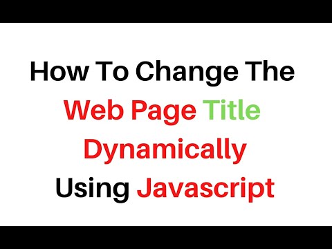 how to change page title dynamically using javascript in notepad++