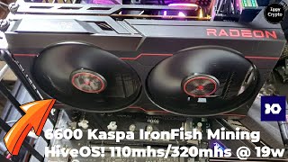 6600 Kaspa Ironfish Mining Hiveos! 110Mhs/320Mhs @ 19W