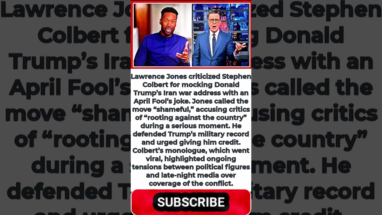 Fox News' Jones Torches 'Shameful' Colbert For April Fool's Trump Jab: 'Rooting Against The Country'