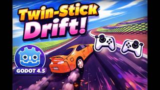 Kinematic Car Physics Twin Stick Drift in Godot--Inertial Drift Inspired(Showcase)