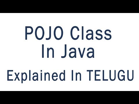 What is POJO Class in java ?  explained in Telugu Sai Gopi Tech Telugu | Sai Gopi Tech Telugu