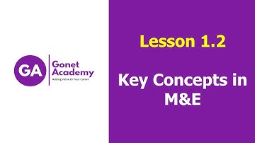 Lesson 1.2 Key Concepts in M&E