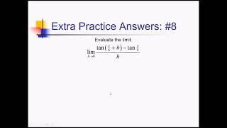 Derivatives of Trigonometric Functions: Problem Set #4