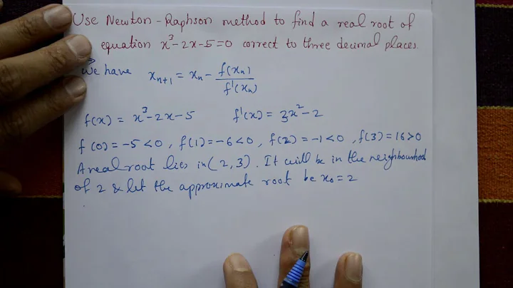 Advanced calculus & numerical method Newton Raphson method using polynomial equation example(PART-1)
