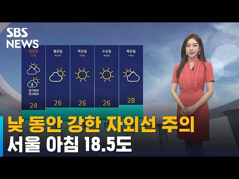 [날씨] 낮 동안 강한 자외선 주의…서울 아침 18.5도 / SBS