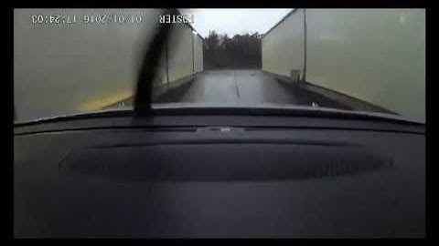 Old Ladies Driving a Car Off a Loading Dock