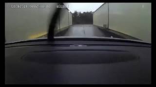 Old Ladies Driving a Car Off a Loading Dock