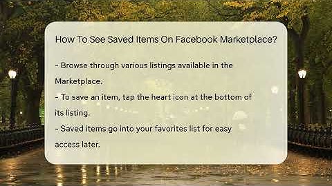 How To See Saved Items On Facebook Marketplace? - Everyday-Networking