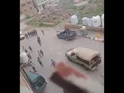 قوات الأمن تصل إلى الموقع المشتبه يتواجد القاتل محمد صادق المخلافي قاتل الأستاذة افتهان المشهري