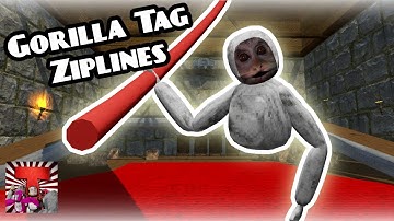 I added Ziplines to my Gorilla tag fan game | Gorilla Tag